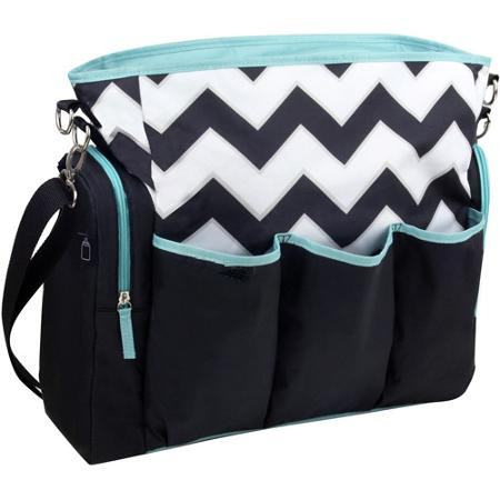 Diaper bag tote Large and roomy chevron baby bag