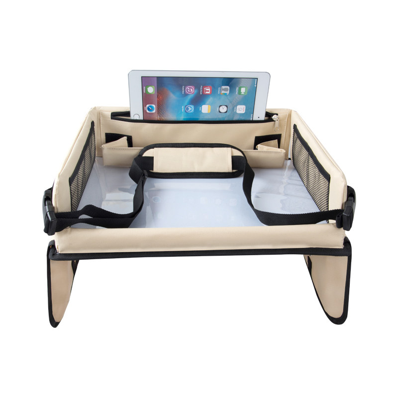 Beige car seat play tray