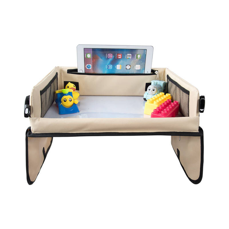 Beige car seat play tray