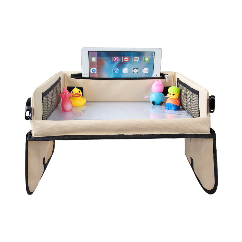 Beige car seat play tray