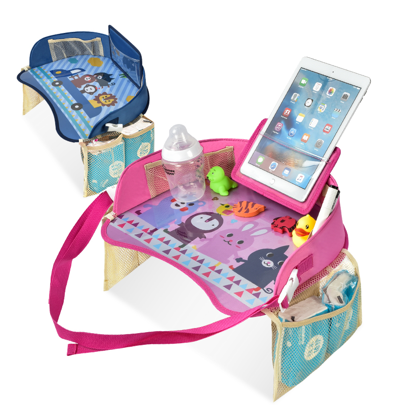 Uniqe design pink kids travel tray