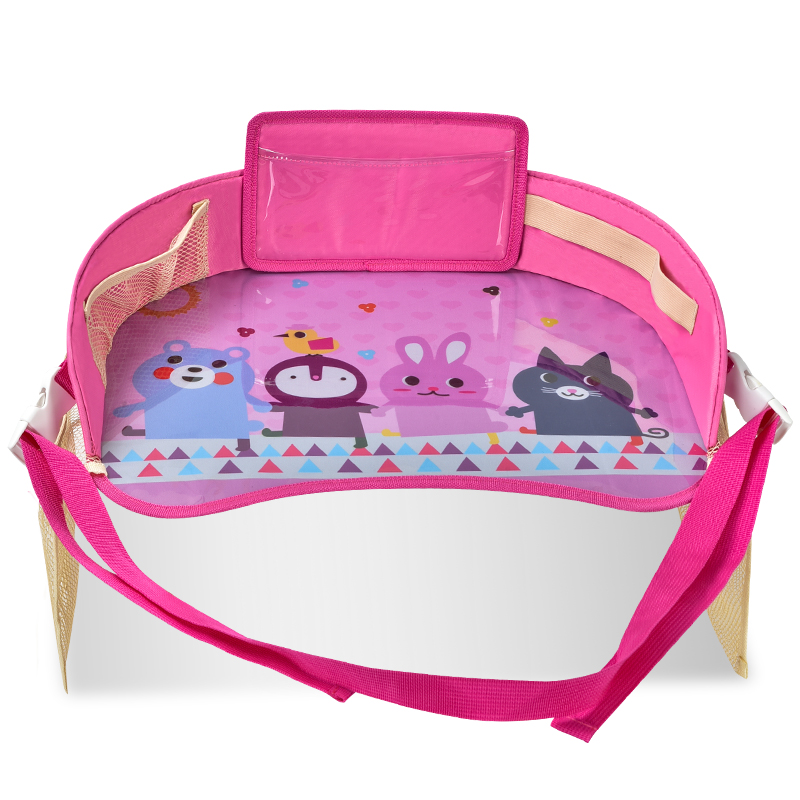 Uniqe design pink kids travel tray