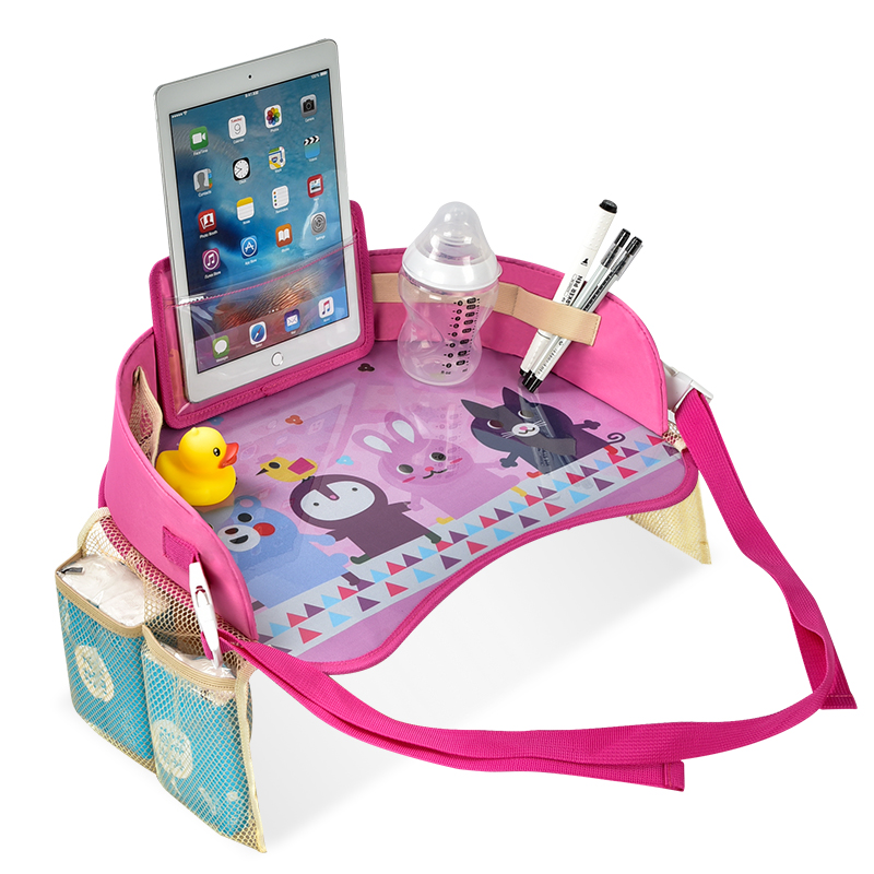 Uniqe design pink kids travel tray