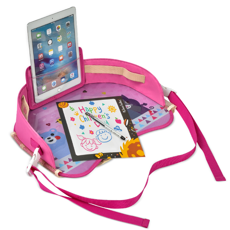 Uniqe design pink kids travel tray