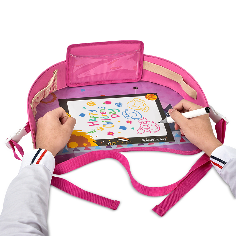 Uniqe design pink kids travel tray