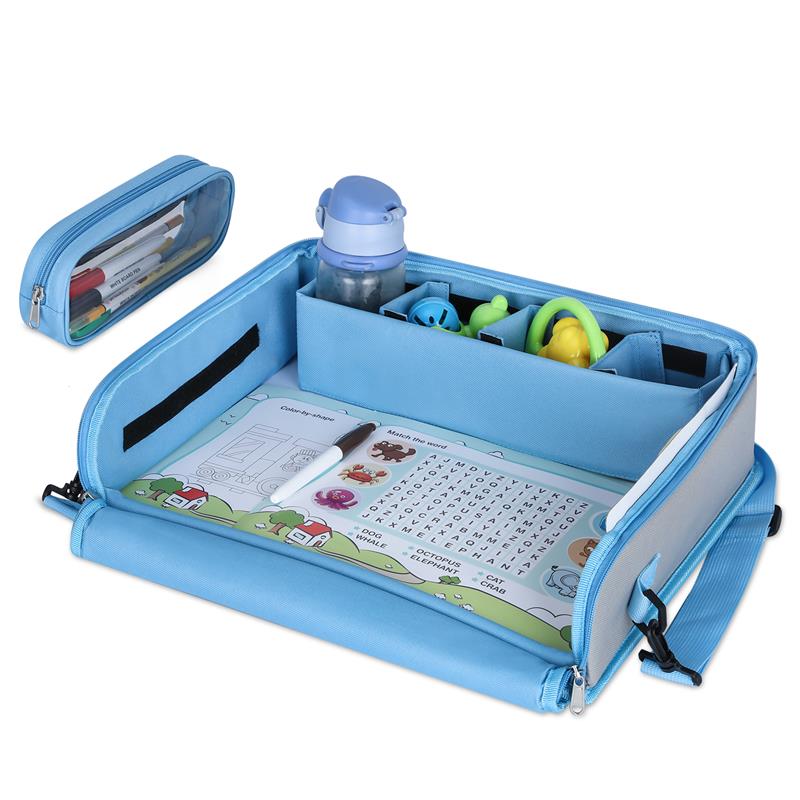 Blue kids travel lap desk